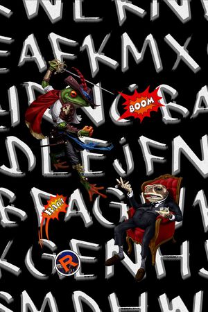 抽象青蛙印花华亿平台图片