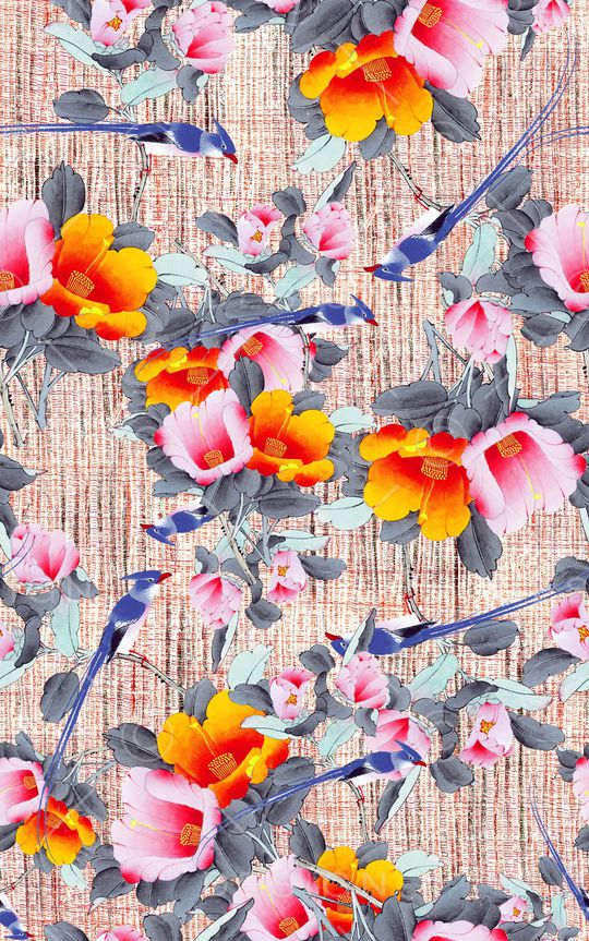 中国风印花华亿平台图片