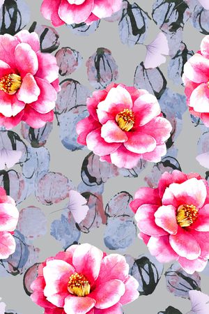 彩底花卉印花华亿平台图片