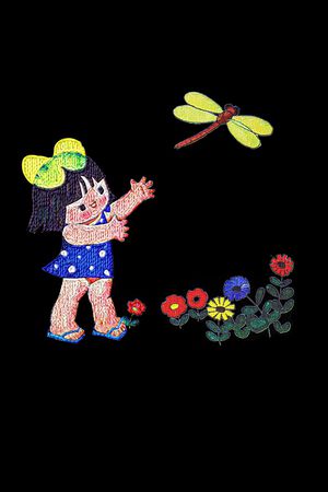 胸前独幅印花华亿平台图片