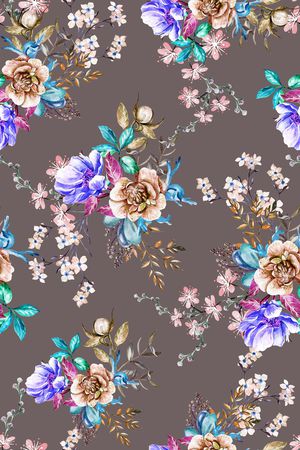 风格化花卉印花华亿平台图片