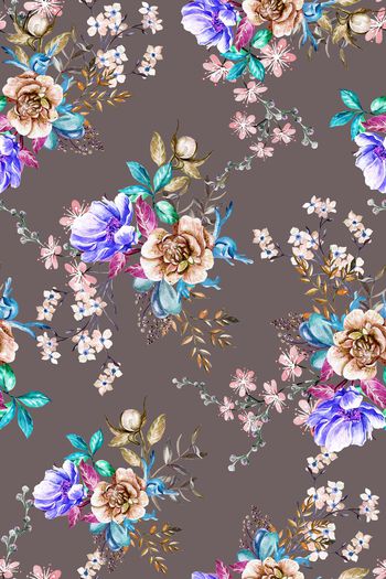 风格化花卉印花华亿平台图片