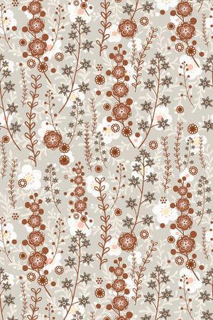 清爽底花卉印花华亿平台图片