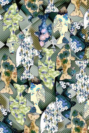 花卉印花华亿平台图片