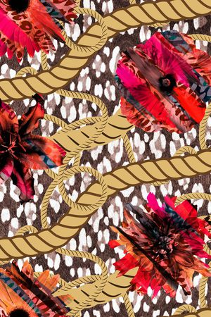 豹纹印花华亿平台图片