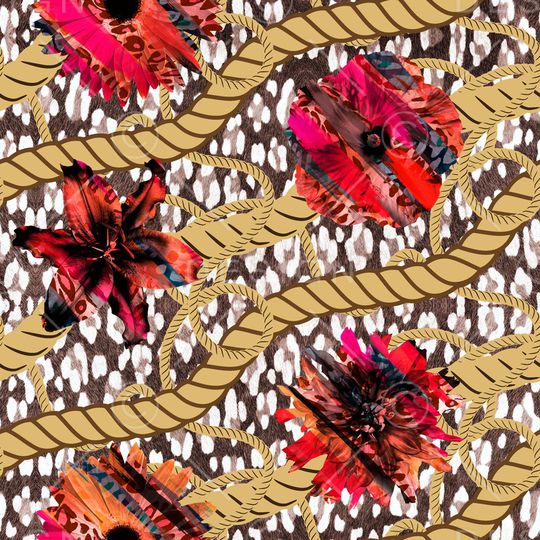 豹纹印花华亿平台图片