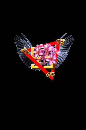 蜜蜂印花华亿平台图片