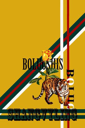 几何花卉印花华亿平台图片