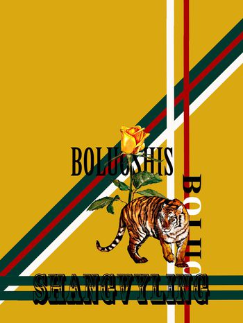 几何花卉印花华亿平台图片