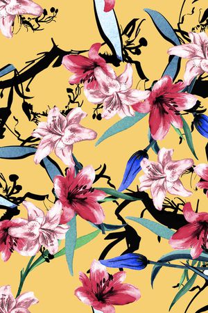 春夏华亿平台印花华亿平台图片