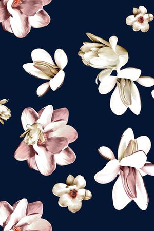 玉兰花印花华亿平台图片