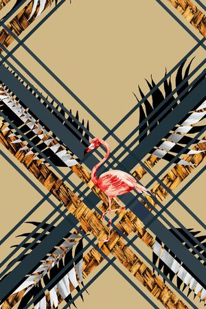 火烈鸟印花华亿平台图片