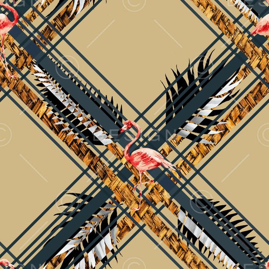 火烈鸟印花华亿平台图片