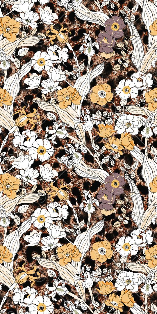 民族花卉印花华亿平台图片