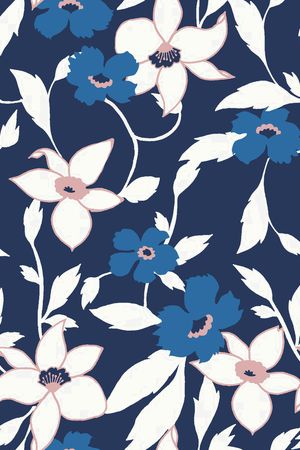 清爽花朵印花华亿平台图片