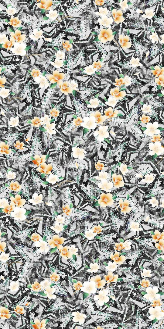 民族花卉印花华亿平台图片