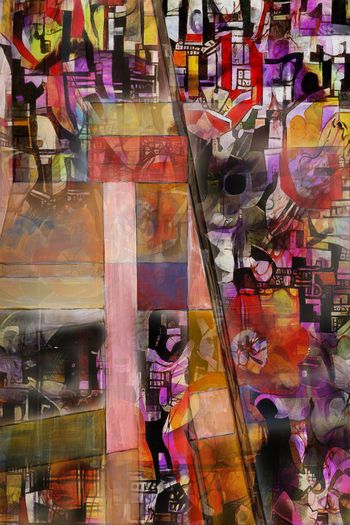 抽象印花华亿平台图片