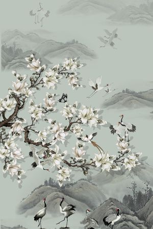 花鸟印花华亿平台图片