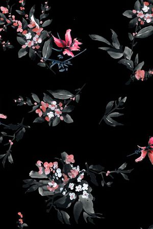 水彩花卉印花华亿平台图片