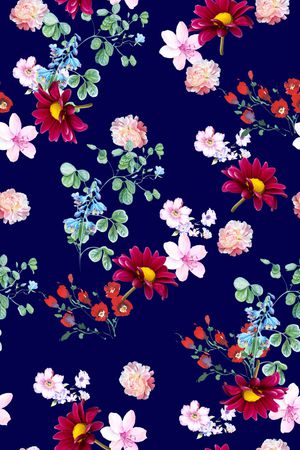 满版散花印花华亿平台图片