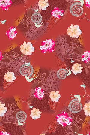 彩底花卉印花华亿平台图片