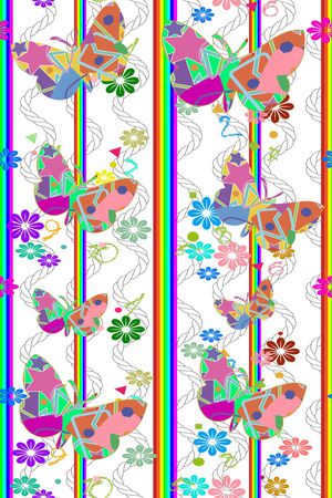 抽象花卉印花华亿平台图片