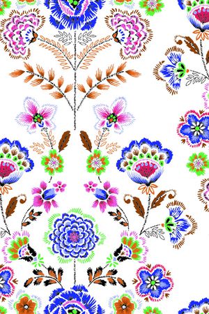 风格化花卉印花华亿平台图片