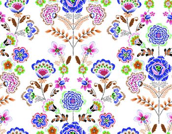 风格化花卉印花华亿平台图片