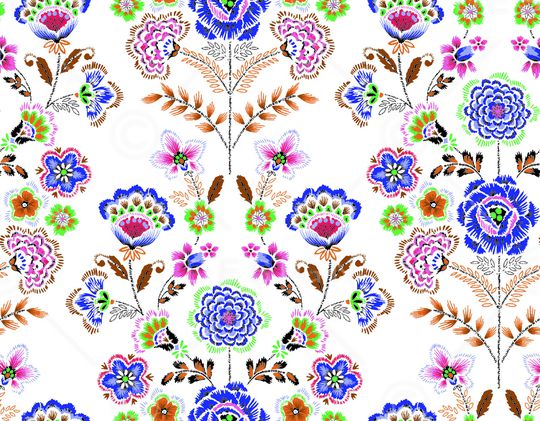 风格化花卉印花华亿平台图片