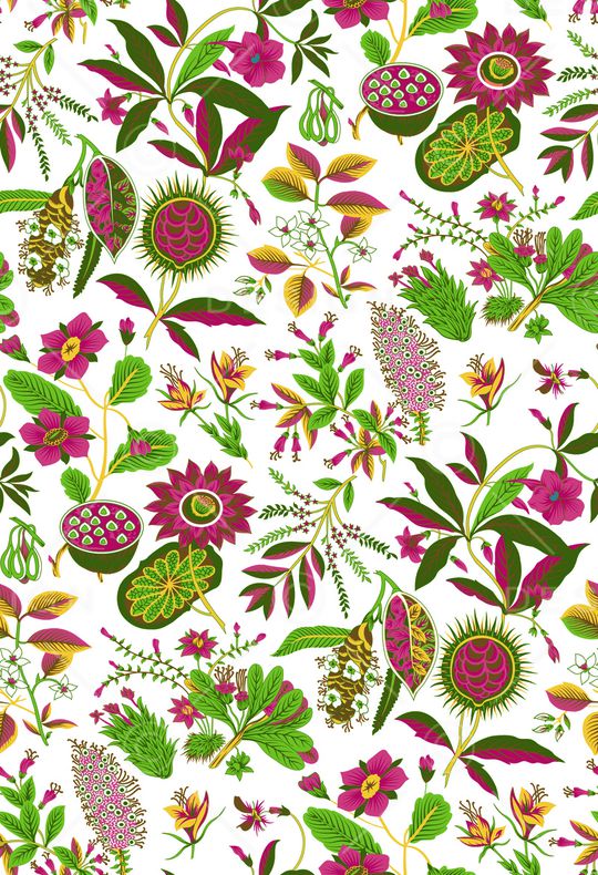 风格化花卉印花华亿平台图片