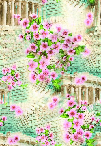 风格化花卉印花华亿平台图片