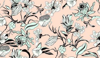 风格化花卉印花华亿平台图片