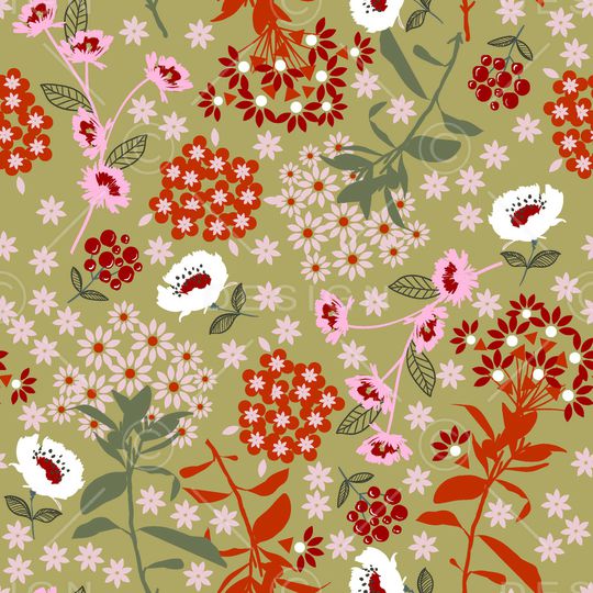 风格化花卉印花华亿平台图片