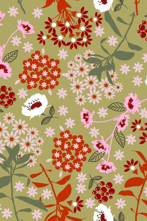 风格化花卉印花华亿平台图片