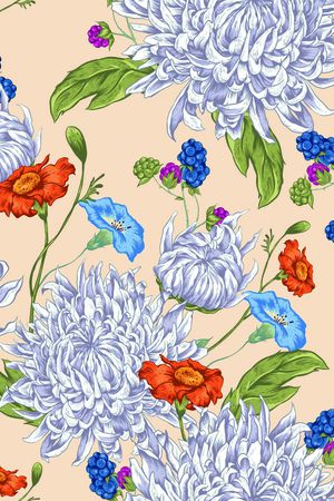 风格化花卉印花华亿平台图片