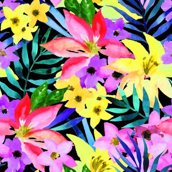 风格化花卉印花华亿平台图片