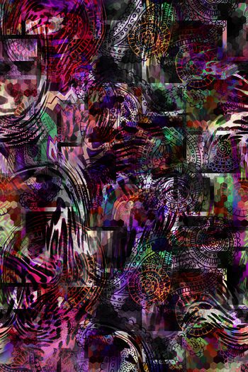 抽象印花华亿平台图片