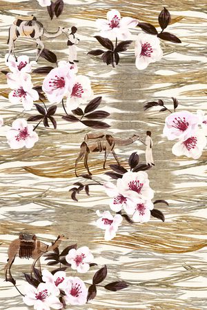 花卉印花华亿平台图片