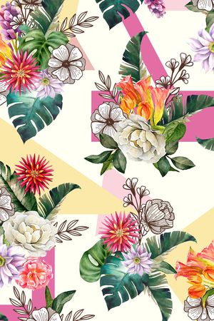 几何印花华亿平台图片