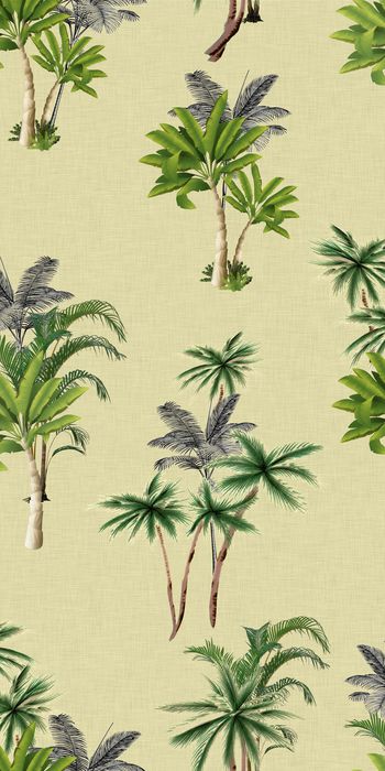 椰子树印花华亿平台图片