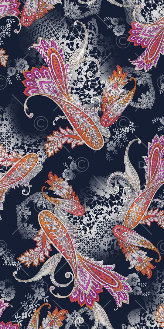 佩斯利印花华亿平台图片