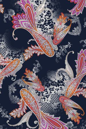 佩斯利印花华亿平台图片