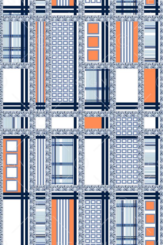 格子印花华亿平台图片