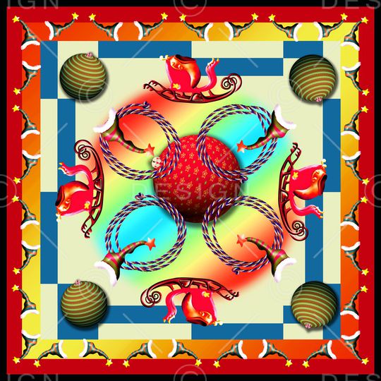 圣诞印花华亿平台图片