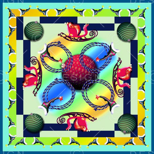 圣诞印花华亿平台图片