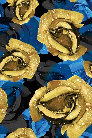 玫瑰花印花华亿平台图片