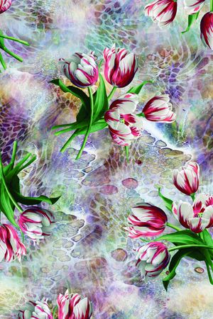 郁金香印花华亿平台图片