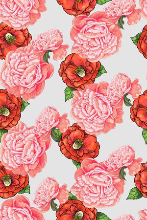 清爽底花卉印花华亿平台图片