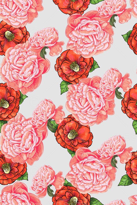 清爽底花卉印花华亿平台图片