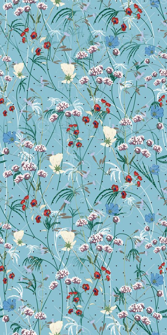 清爽底花卉印花华亿平台图片